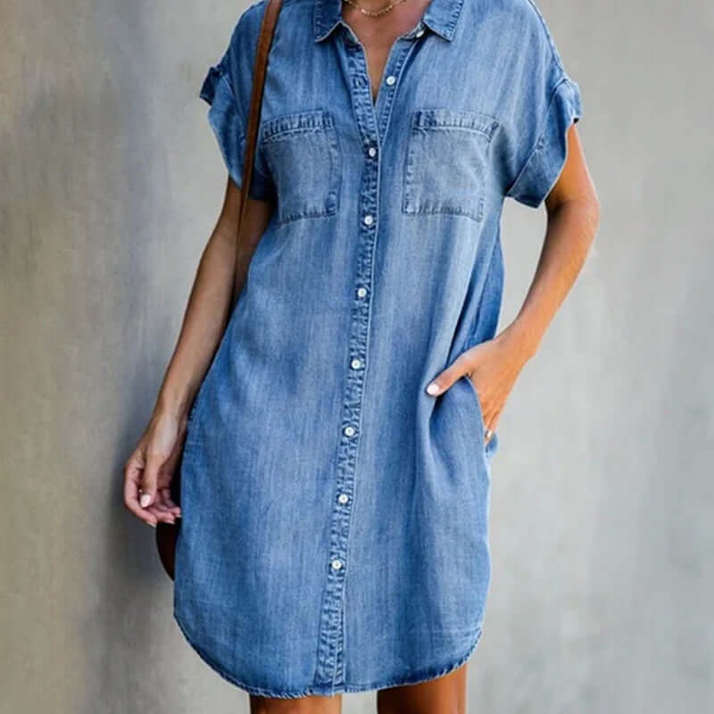 DESIREE® | ABITO ELEGANTE IN DENIM CON COPERTURA DELLA PANCIA