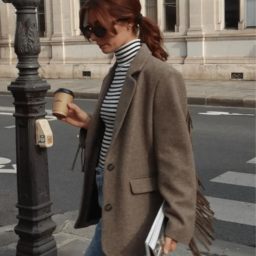 Erika® | Blazer con frange cucito a mano