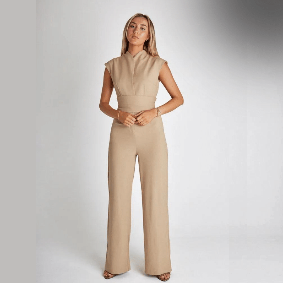 Lizy® | Tuta elegante con pantalone a gamba larga e cintura decorativa