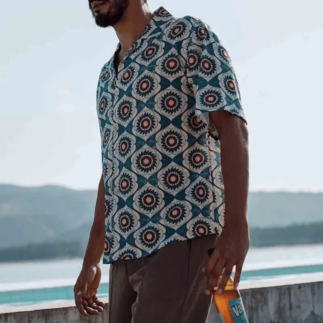 BRUNO® | CAMICIA ESTIVA DA UOMO A MANICHE CORTE