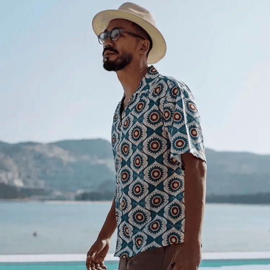 BRUNO® | CAMICIA ESTIVA DA UOMO A MANICHE CORTE