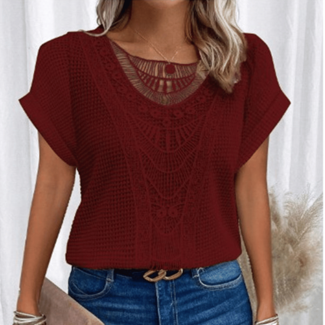 CARLA® | BLUSA CON DETTAGLI IN PIZZO