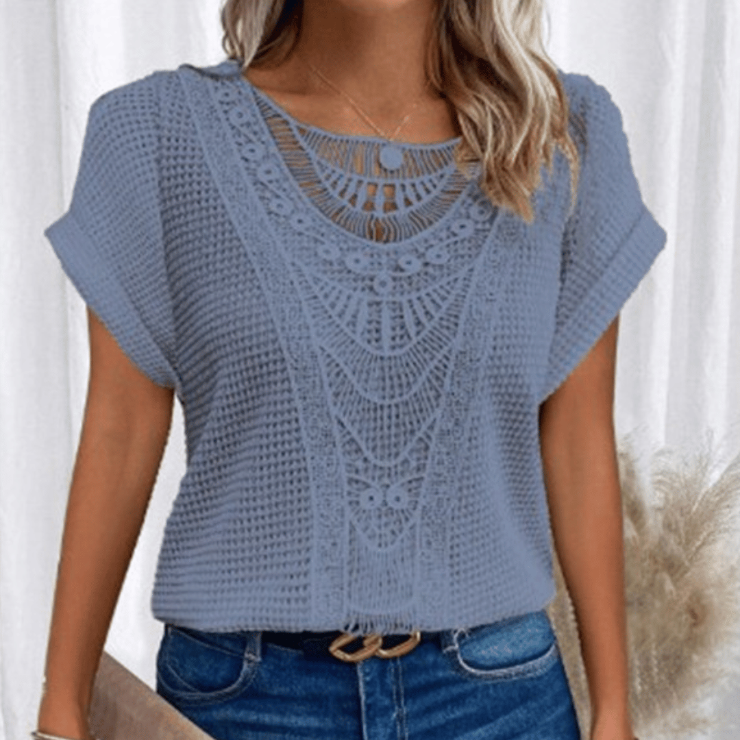 CARLA® | BLUSA CON DETTAGLI IN PIZZO