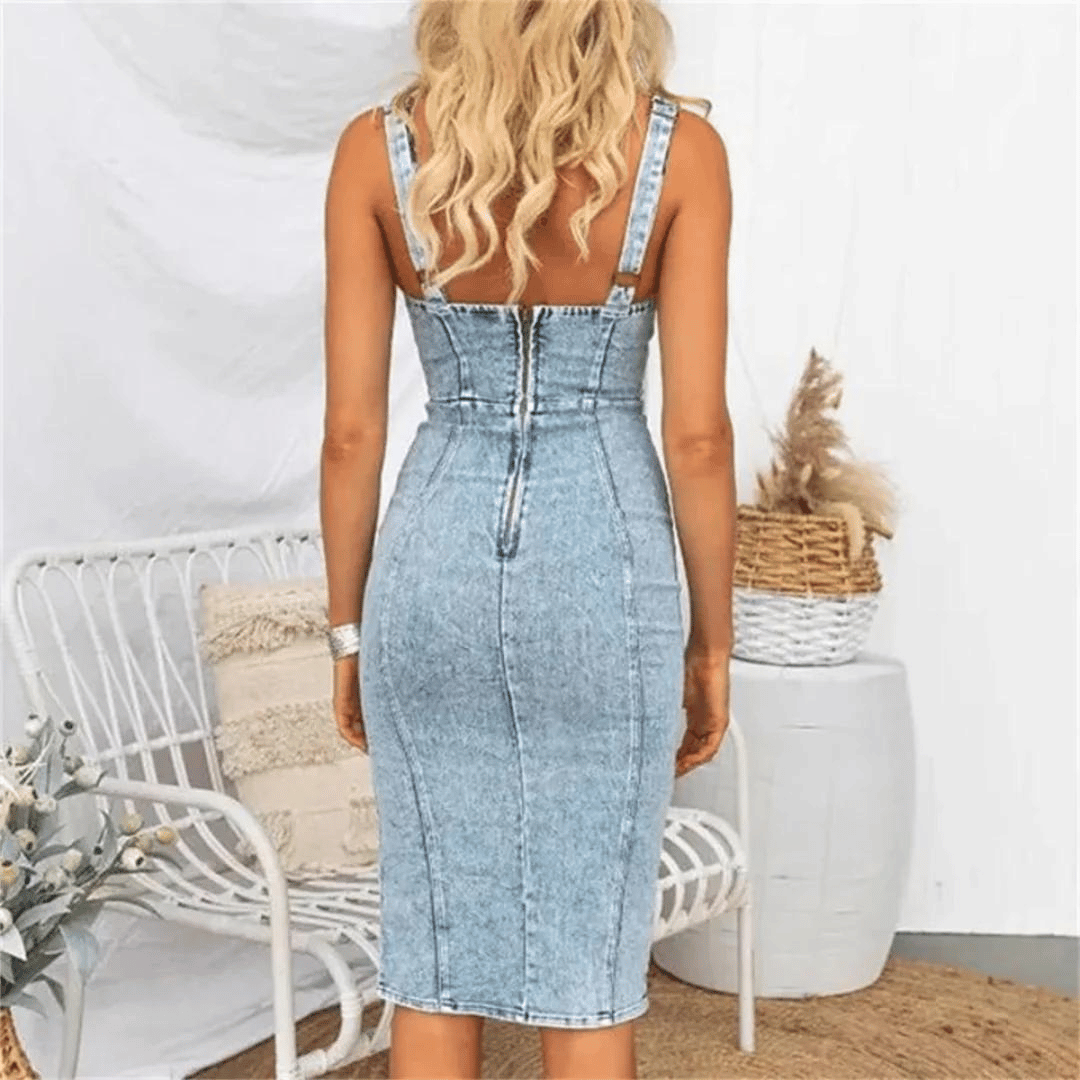 GIOIA® | ABITO IN DENIM ELEGANTE ARTIGIANALE