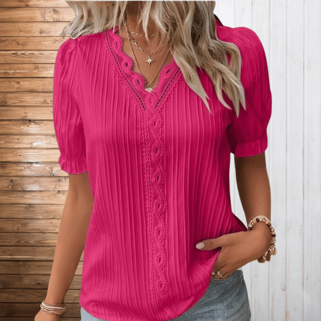 Brooke® | Elegante blusa con dettagli in pizzo