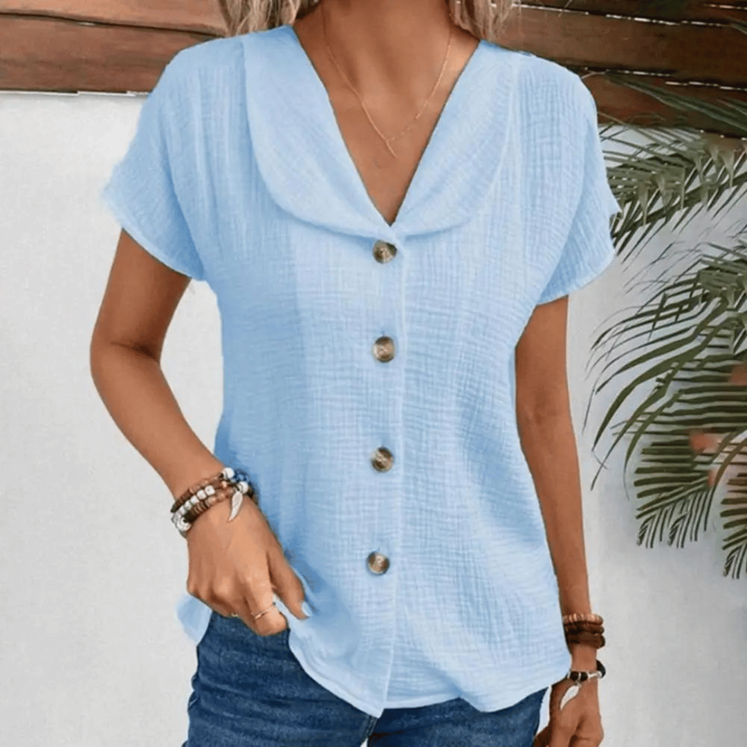 Perla® | Blusa con colletto e bottoni confortevole